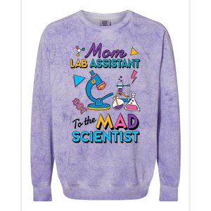 Mom Lab Assistant To The Mad Scientist Mom Lab Week Lab Tech Colorblast Crewneck Sweatshirt