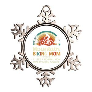 Mom Like A Normal Mom Except Much Cooler Gift Mountain Biking Gift Metallic Star Ornament