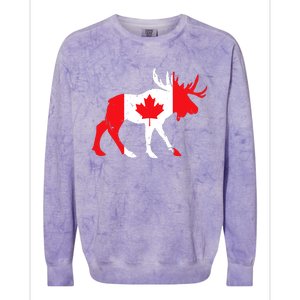 Maple Leaf Animal Canadian Flag Canada Colorblast Crewneck Sweatshirt