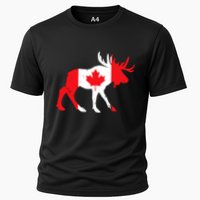 Maple Leaf Animal Canadian Flag Canada Cooling Performance Crew T-Shirt