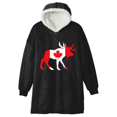 Maple Leaf Animal Canadian Flag Canada Hooded Wearable Blanket