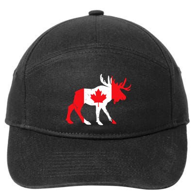 Maple Leaf Animal Canadian Flag Canada 7-Panel Snapback Hat