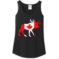 Maple Leaf Animal Canadian Flag Canada Ladies Essential Tank