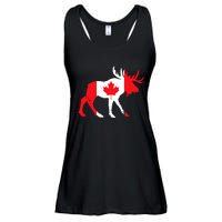 Maple Leaf Animal Canadian Flag Canada Ladies Essential Flowy Tank