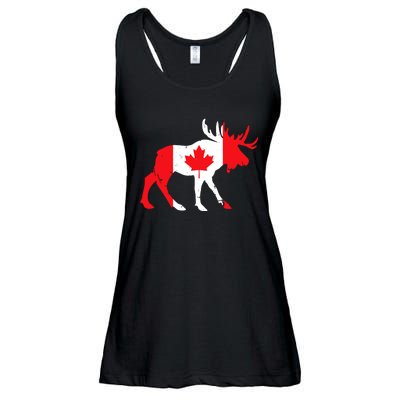 Maple Leaf Animal Canadian Flag Canada Ladies Essential Flowy Tank