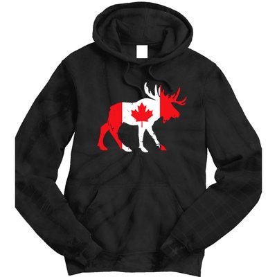 Maple Leaf Animal Canadian Flag Canada Tie Dye Hoodie