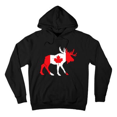 Maple Leaf Animal Canadian Flag Canada Tall Hoodie