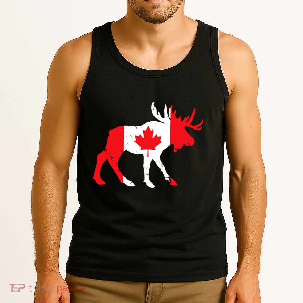 Maple Leaf Animal Canadian Flag Canada Tank Top