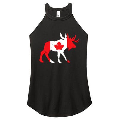 Maple Leaf Animal Canadian Flag Canada Women's Perfect Tri Rocker Tank