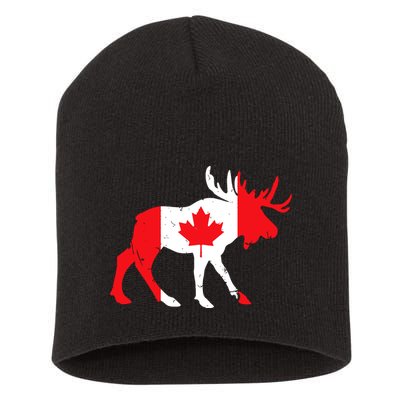 Maple Leaf Animal Canadian Flag Canada Short Acrylic Beanie