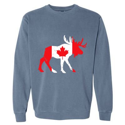Maple Leaf Animal Canadian Flag Canada Garment-Dyed Sweatshirt