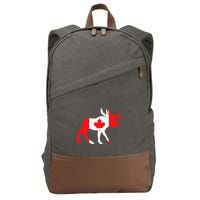 Maple Leaf Animal Canadian Flag Canada Cotton Canvas Backpack