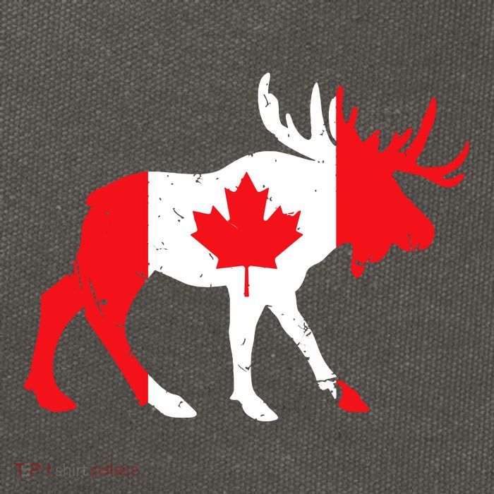 Maple Leaf Animal Canadian Flag Canada Cotton Canvas Backpack