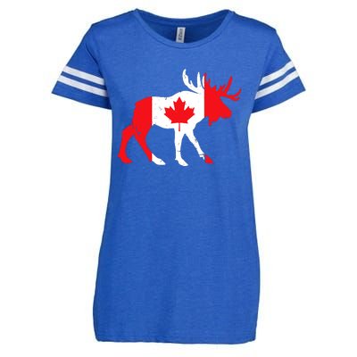 Maple Leaf Animal Canadian Flag Canada Enza Ladies Jersey Football T-Shirt