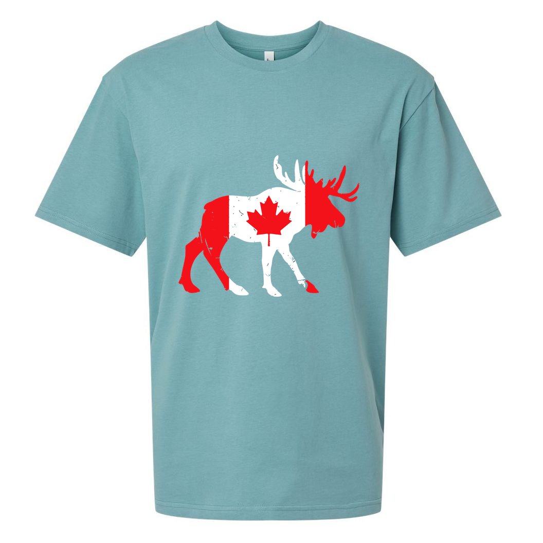 Maple Leaf Animal Canadian Flag Canada Sueded Cloud Jersey T-Shirt