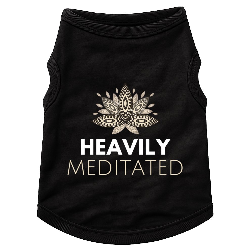 Meditating Lotus Asana Heavily Meditated Yoga Gift Doggie Tank