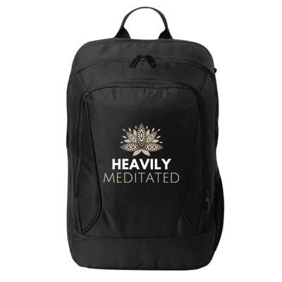 Meditating Lotus Asana Heavily Meditated Yoga Gift City Backpack