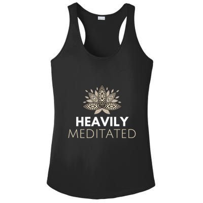 Meditating Lotus Asana Heavily Meditated Yoga Gift Ladies PosiCharge Competitor Racerback Tank
