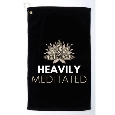 Meditating Lotus Asana Heavily Meditated Yoga Gift Golf Towel