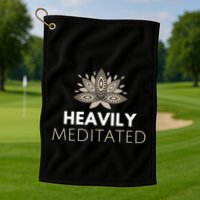 Meditating Lotus Asana Heavily Meditated Yoga Gift Golf Towel