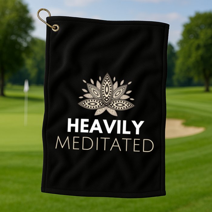 Meditating Lotus Asana Heavily Meditated Yoga Gift Golf Towel