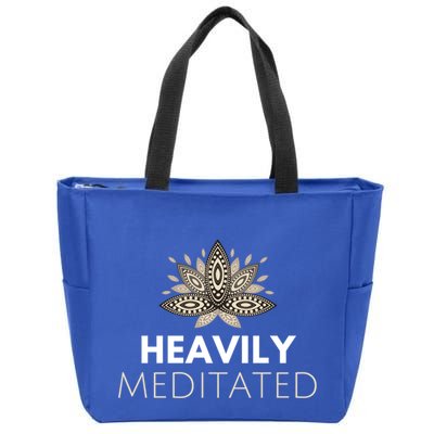 Meditating Lotus Asana Heavily Meditated Yoga Gift Zip Tote Bag