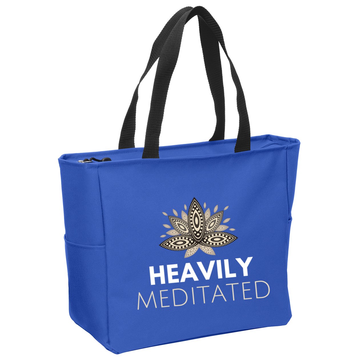 Meditating Lotus Asana Heavily Meditated Yoga Gift Zip Tote Bag