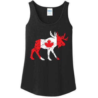 Maple Leaf Animal Canadian Flag Canada Ladies Essential Tank