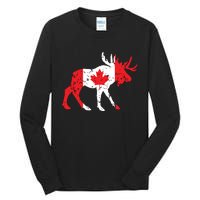 Maple Leaf Animal Canadian Flag Canada Tall Long Sleeve T-Shirt