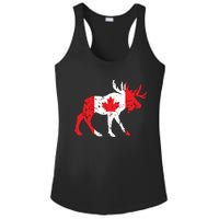 Maple Leaf Animal Canadian Flag Canada Ladies PosiCharge Competitor Racerback Tank