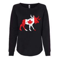 Maple Leaf Animal Canadian Flag Canada Womens California Wash Sweatshirt