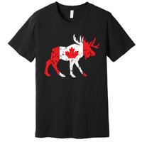 Maple Leaf Animal Canadian Flag Canada Premium T-Shirt