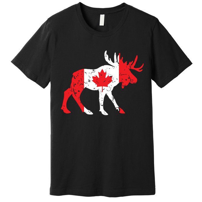 Maple Leaf Animal Canadian Flag Canada Premium T-Shirt