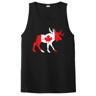 Maple Leaf Animal Canadian Flag Canada PosiCharge Competitor Tank