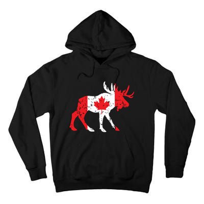 Maple Leaf Animal Canadian Flag Canada Tall Hoodie