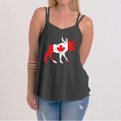 Maple Leaf Animal Canadian Flag Canada Women's Strappy Tank