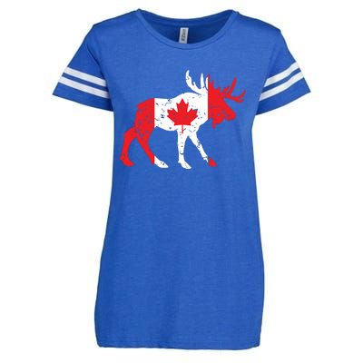 Maple Leaf Animal Canadian Flag Canada Enza Ladies Jersey Football T-Shirt