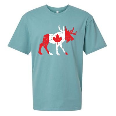 Maple Leaf Animal Canadian Flag Canada Sueded Cloud Jersey T-Shirt