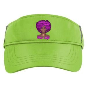 Mom Life African American Black Woman Adult Drive Performance Visor