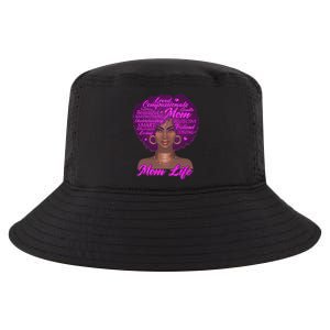 Mom Life African American Black Woman Cool Comfort Performance Bucket Hat