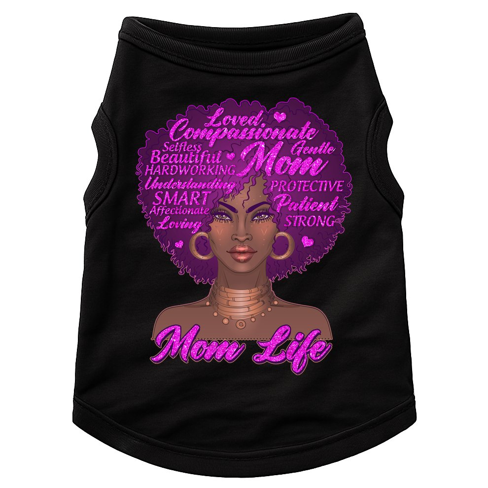 Mom Life African American Black Woman Doggie Tank