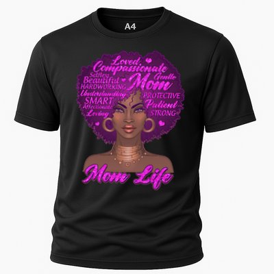 Mom Life African American Black Woman Performance Shirt