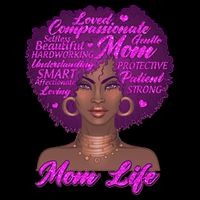 Mom Life African American Black Woman Cooling Performance Crew T-Shirt