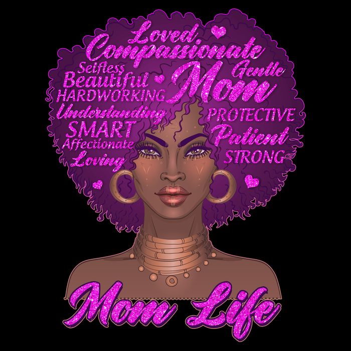 Mom Life African American Black Woman Cooling Performance Crew T-Shirt