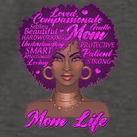Mom Life African American Black Woman Vector Backpack