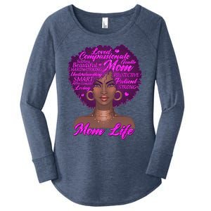 Mom Life African American Black Woman Women's Perfect Tri Tunic Long Sleeve Shirt