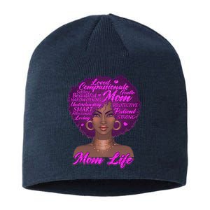 Mom Life African American Black Woman Sustainable Beanie