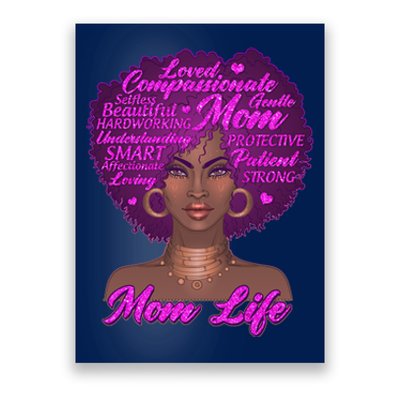 Mom Life African American Black Woman Poster