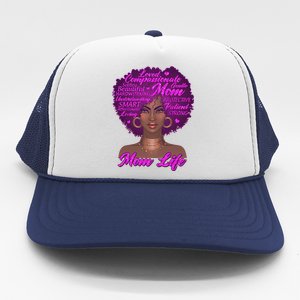 Mom Life African American Black Woman Trucker Hat