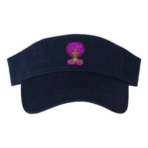 Mom Life African American Black Woman Valucap Bio-Washed Visor